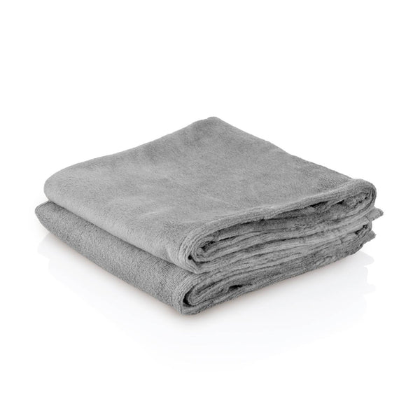 2x ZenGrowth Serenza microvezel massage handdoek 45 x 90cm Grijs