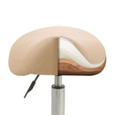 ZenGrowth Sattelhocker Beige mit Kunststoffgestell & Fußring
