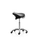 ZenGrowth Sattelhocker mit geteilter Sitzfläche und kippbarem Sitz, Schwarz