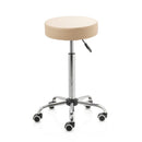 ZenGrowth Tabouret Beige mit Chromgestell