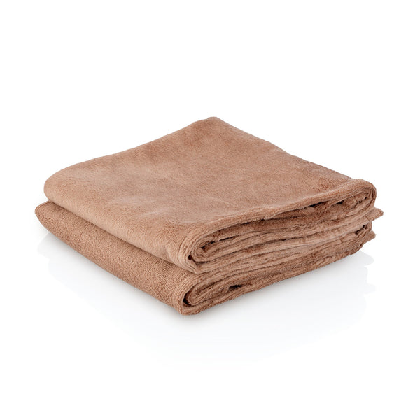 2x ZenGrowth Serenza microvezel massage handdoek 45 x 90cm Bruin