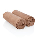 2x ZenGrowth Serenza microvezel massage handdoek 45 x 90cm Bruin