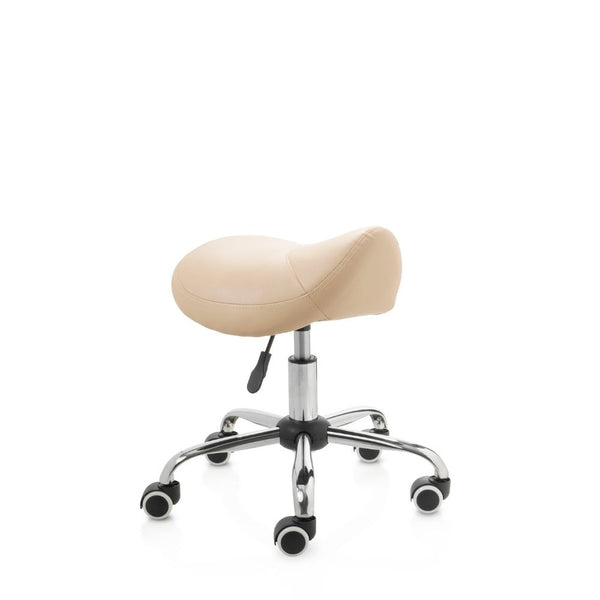 ZenGrowth Sattelhocker Beige mit Chromgestell