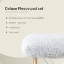 Fluffy Fleece Spannbetttuch weiß mit Kopfstützenbezug