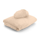ZenGrowth Serenza microvezel hoeslaken met hoofdsteunhoesje zandbeige