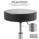 ZenGrowth Tabouret Schwarz mit Chromgestell & Fußring