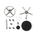 ZenGrowth Tabouret Schwarz mit Chromgestell & Fußring