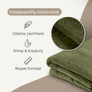 ZenGrowth Serenza microvezel massage handdoek 100 x 220cm olijfgroen donker