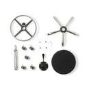 ZenGrowth Tabouret Schwarz mit Chromgestell & Fußring