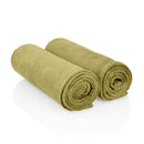 2x ZenGrowth Serenza microvezel massage handdoek 45 x 90cm Olijfgroen Licht