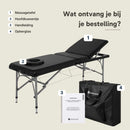 ZENGROWTH Klappbarer Massagetisch Athleten-Schwarz 63.5cm