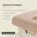 Frottee-Spannbetttuch Massageliege Hellbraun mit Aussparung ZENGROWTH