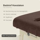 Frottee-Spannbetttuch Massageliege Schokobraun mit Aussparung ZENGROWTH