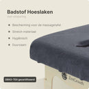 Frottee-Spannbetttuch Massageliege Grau mit Aussparung ZENGROWTH