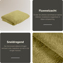 ZenGrowth Serenza microvezel massage handdoek 100 x 220cm olijfgroen licht