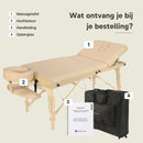 ZENGROWTH Klappbarer Massagetisch Nimman Beige 71cm