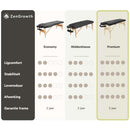 ZENGROWTH Klappbarer Massagetisch Athleten-Schwarz 63.5cm