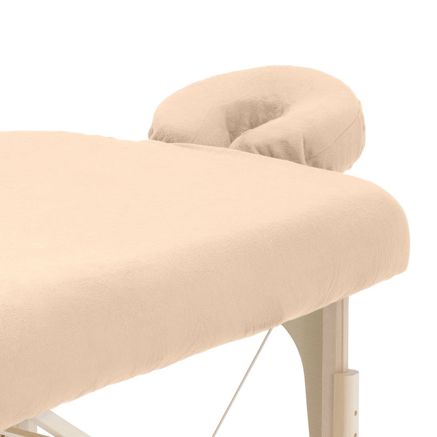ZenGrowth Serenza microvezel hoeslaken met hoofdsteunhoesje zandbeige