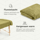 ZenGrowth Serenza microvezel massage handdoek 100 x 220cm olijfgroen licht