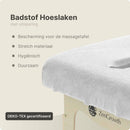 Frottee-Spannbetttuch Massageliege Weiß mit Aussparung ZENGROWTH