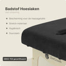 Frottee-Spannbetttuch Massageliege Schwarz mit Aussparung ZENGROWTH